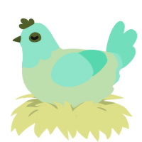 (unnamed), a gluppy and mint chicken with a head pattern