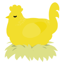 Mustarrd, a yellow chicken with a neck-band pattern