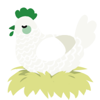 (unnamed), a white chicken with a lace pattern