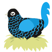 (unnamed), a sable and sky chicken with a lace pattern