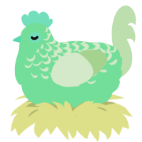 (unnamed), a spring and gluppy chicken with a half-lace pattern