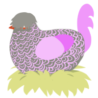(unnamed), a ash and lavender chicken with a double-lace pattern
