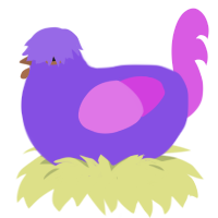 (unnamed), a blurple and orchid chicken