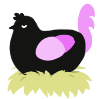 (unnamed), a black and lavender chicken