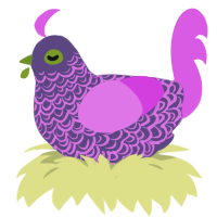 A overcast and orchid chicken with a double-lace pattern