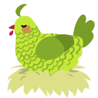 Sour Apple, a lime and chartreuse chicken with a lace pattern
