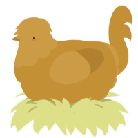 Gold, a gold chicken with a head pattern