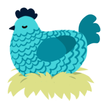 (unnamed), a aqua and sea chicken with a lace pattern