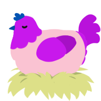 (unnamed), a rose and amethyst chicken with a head pattern