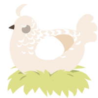 Anaemia, a cream chicken with a half-lace pattern