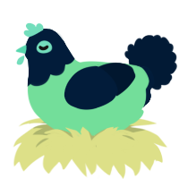 A spring and tumblr chicken with a head pattern