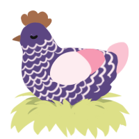 (unnamed), a overcast and rose chicken with a lace pattern