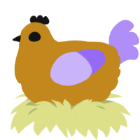 (unnamed), a ochre and lilac chicken