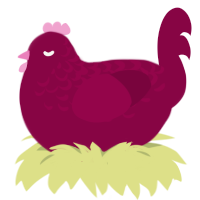 (unnamed), a maroon chicken with a half-lace pattern