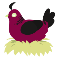 (unnamed), a maroon and sable chicken with a neck-band pattern