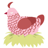 (unnamed), a rose and red chicken with a lace pattern