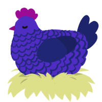 (unnamed), a indigo and navy chicken with a lace pattern