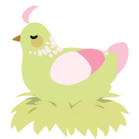 lilypad, a lemon and rose chicken with a neck-speckle pattern