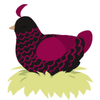 Texas Toast, a sable and maroon chicken with a lace pattern