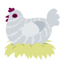 storm cloud, a mist chicken with a bar pattern