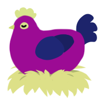 A plum and navy chicken