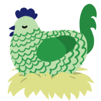 (unnamed), a gluppy and viridian chicken with a lace pattern