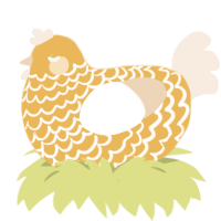 (unnamed), a honey and cream chicken with a lace pattern