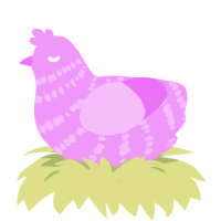 hmm Changed my mind, a lavender chicken with a bar pattern