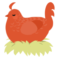 (unnamed), a vermilion chicken with a half-lace pattern