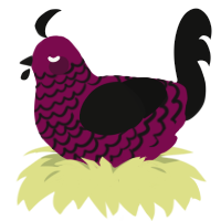 (unnamed), a wine and black chicken with a lace pattern
