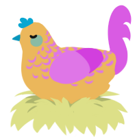 A honey and orchid chicken with a half-lace pattern