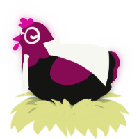 DOCTOR evil salad, a black and wine chicken with a head pattern