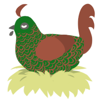 (unnamed), a leaf and russet chicken with a double-lace pattern