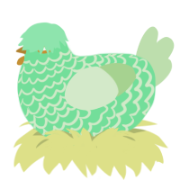 (unnamed), a spring and gluppy chicken with a lace pattern
