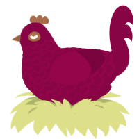 (unnamed), a maroon chicken with a lace pattern