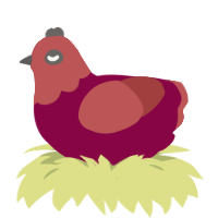 (unnamed), a maroon and red chicken with a head pattern