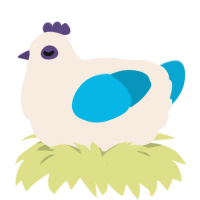 (unnamed), a cream and cerulean chicken