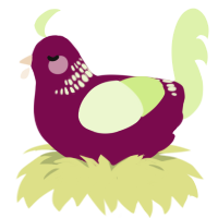 (unnamed), a wine and apple chicken with a neck-band pattern