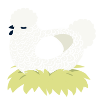 New City Smoke, a white chicken with a double-lace pattern