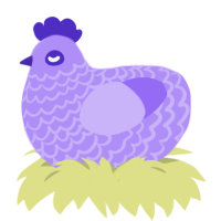 (unnamed), a lilac chicken with a lace pattern