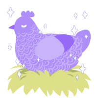 Softest Lilac, a lilac chicken with a double-lace pattern