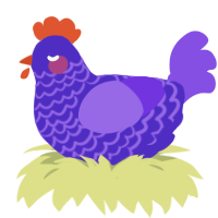 (unnamed), a indigo and blurple chicken with a lace pattern