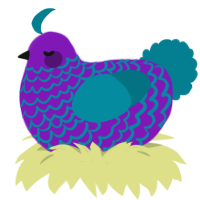 (unnamed), a violet and sea chicken with a lace pattern