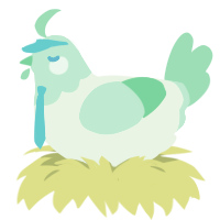 Jessy, a gluppy and spring chicken with a head pattern