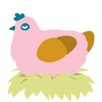 Dolly, a rose and ochre chicken