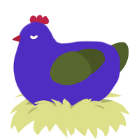 Sassafras, a indigo and olive chicken