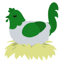 (unnamed), a mist and leaf chicken with a head pattern