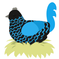 (unnamed), a sable and sky chicken with a lace pattern