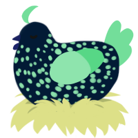 Nembrotha cristata, a tumblr and spring chicken with a speckle pattern
