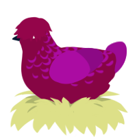 (unnamed), a maroon and plum chicken with a half-lace pattern